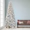 9ft. Pre-Lit Flocked Virginia Pine Artificial Christmas Tree, Clear Lights